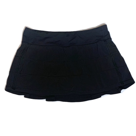 lululemon athletica Dresses & Skirts - Lululemon Pace Rival Black Tennis Skirt Size 8